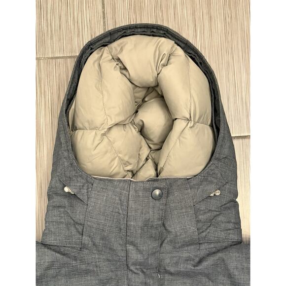 LL Bean Women's Down Tek Parka Jacket Blue Hooded Size XL Detachable Hood - Picture 8 of 10